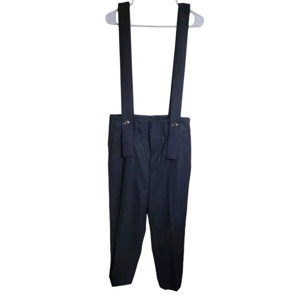 SOFIE D'HOORE Pants Women 36 Black Suspenders Career Preppy Minimalist Holiday